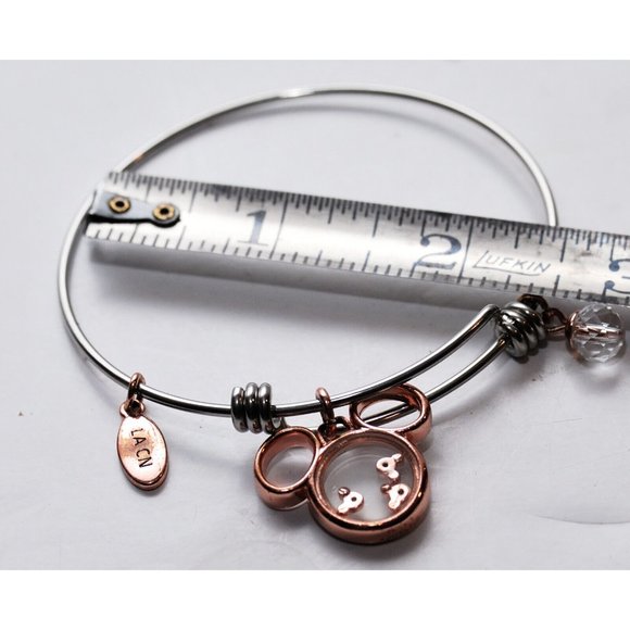 Vintage Disney Charm Bracelet Bangle Mickey Mouse - Picture 2 of 5